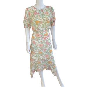 🌸🌺 Vince Camuto Verona Gardens Floral Midi Dress